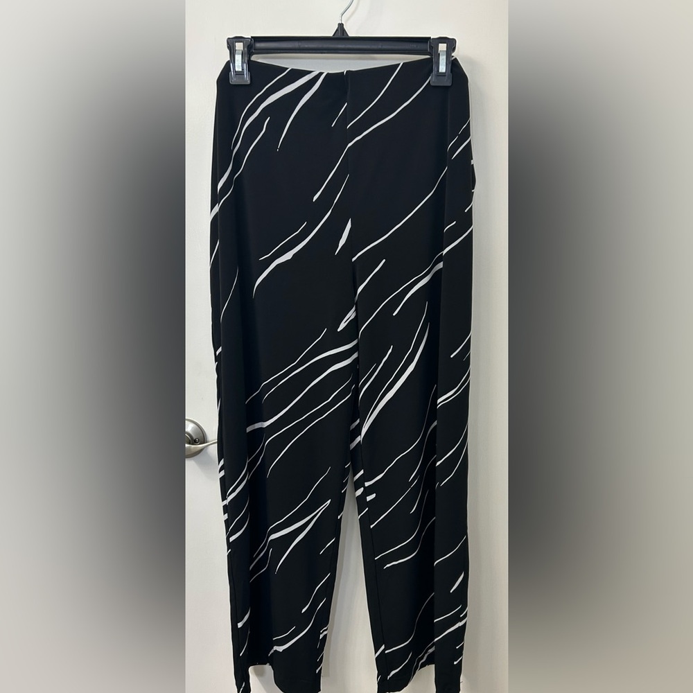 Alfani Black and White Geometric Polyester Pants 1X